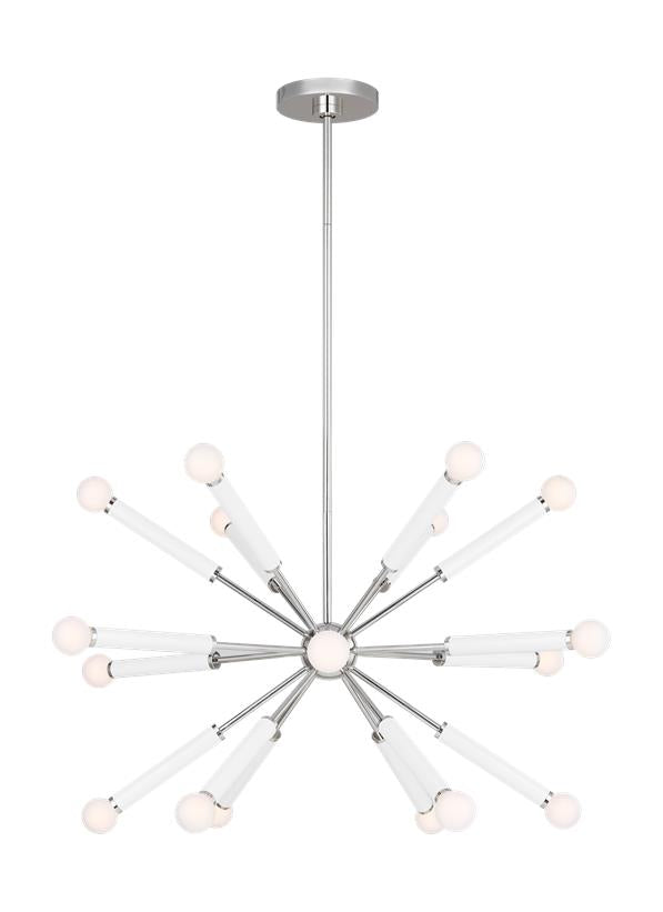 Visual Comfort Studio kate spade new york Monroe Full Chandelier in Polished Nickel KSC10518PNGW