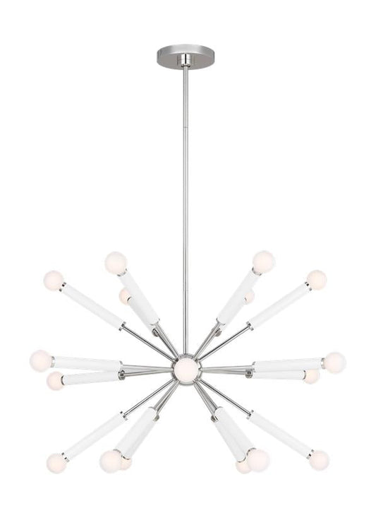 Visual Comfort Studio kate spade new york Monroe Full Chandelier in Polished Nickel KSC10518PNGW