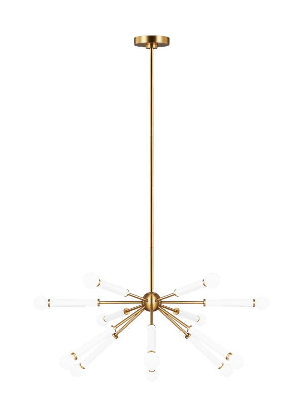 Visual Comfort Studio kate spade new york Monroe Down Chandelier in Burnished Brass KSC10612BBSGW