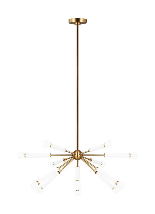 Visual Comfort Studio kate spade new york Monroe Down Chandelier in Burnished Brass KSC10612BBSGW