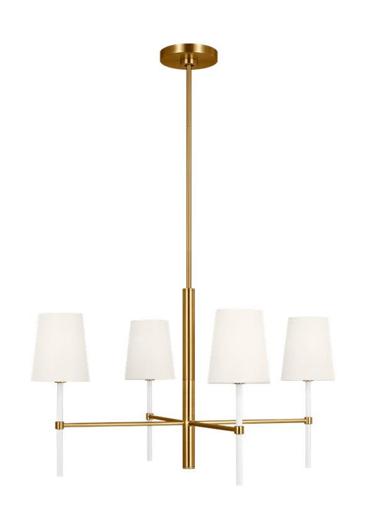 Visual Comfort Studio kate spade new york Monroe Small Chandelier in Burnished Brass KSC1074BBSGW