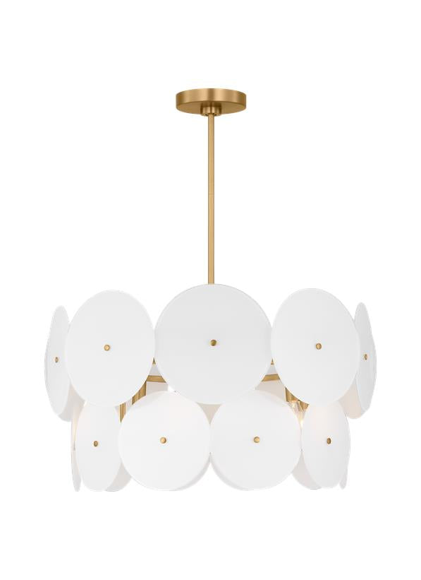 Visual Comfort Studio kate spade new york Emery Medium Chandelier in Burnished Brass KSC1106BBS