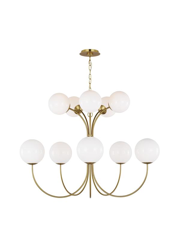 Visual Comfort Studio kate spade new york Noemie Large Chandelier in Burnished Brass KSC11210BBS