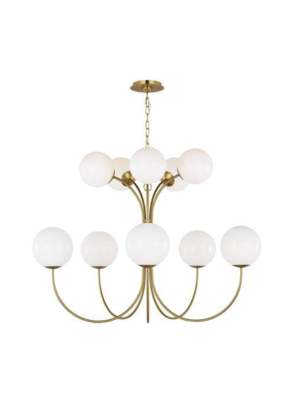 Visual Comfort Studio kate spade new york Noemie Large Chandelier in Burnished Brass KSC11210BBS