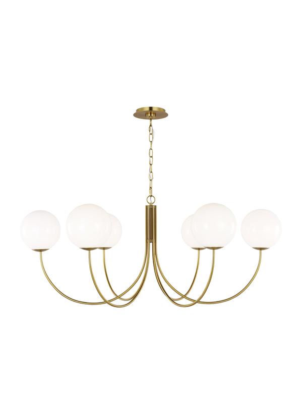 Visual Comfort Studio kate spade new york Noemie Extra Large Chandelier in Burnished Brass KSC1146BBS