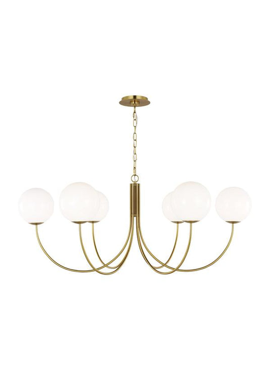 Visual Comfort Studio kate spade new york Noemie Extra Large Chandelier in Burnished Brass KSC1146BBS