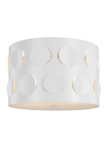 Visual Comfort Studio kate spade new york Dottie Small Flush Mount in Matte White KSF1002MWT