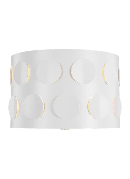 Visual Comfort Studio kate spade new york Dottie Small Flush Mount in Polished Nickel KSF1002PN