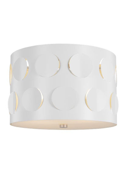 Visual Comfort Studio kate spade new york Dottie Small Flush Mount in Polished Nickel KSF1002PN