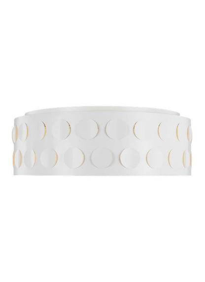 Visual Comfort Studio kate spade new york Dottie Large Flush Mount in Matte White KSF1024MWT