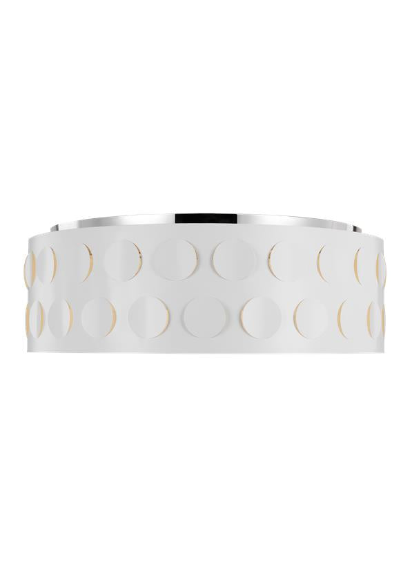 Visual Comfort Studio kate spade new york Dottie Large Flush Mount in Polished Nickel KSF1024PN