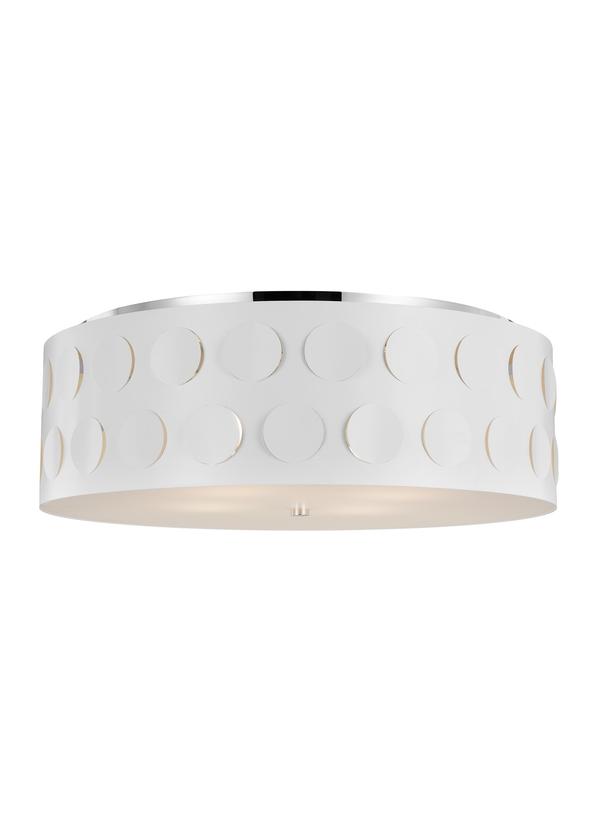 Visual Comfort Studio kate spade new york Dottie Large Flush Mount in Polished Nickel KSF1024PN