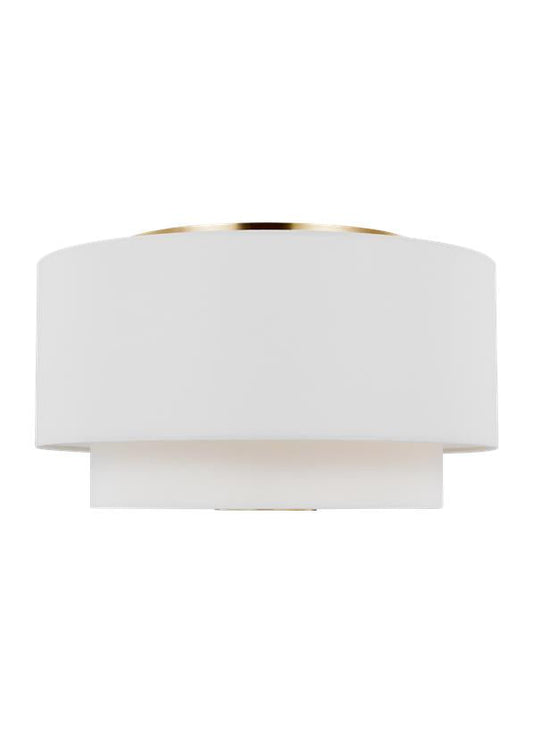 Visual Comfort Studio kate spade new york Sawyer Flush Mount in Burnished Brass KSF1043BBS