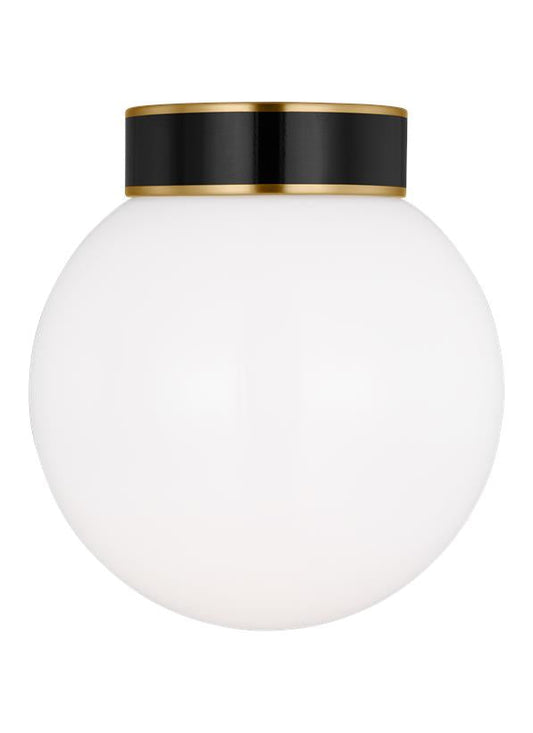 Visual Comfort Studio kate spade new york Monroe Small Flush Mount in Burnished Brass KSF1051BBSGBK