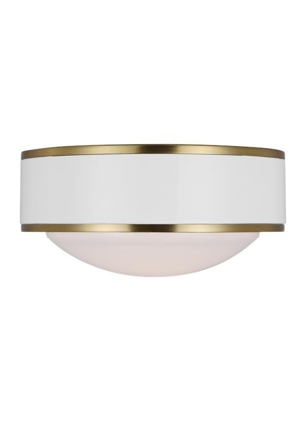 Visual Comfort Studio kate spade new york Monroe LED Flush Mount in Burnished Brass KSF1061BBSGW