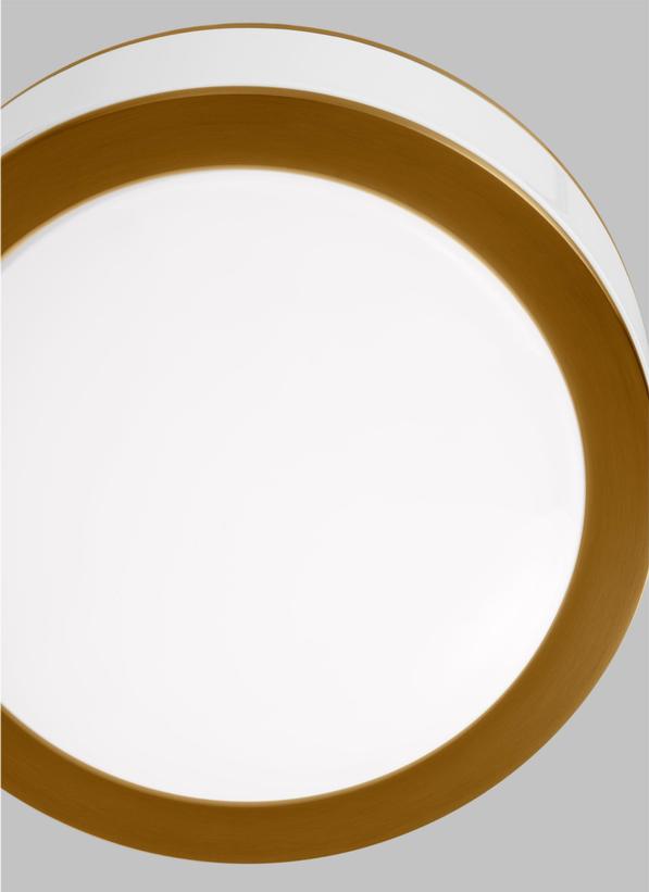 Visual Comfort Studio kate spade new york Monroe LED Flush Mount in Burnished Brass KSF1061BBSGW