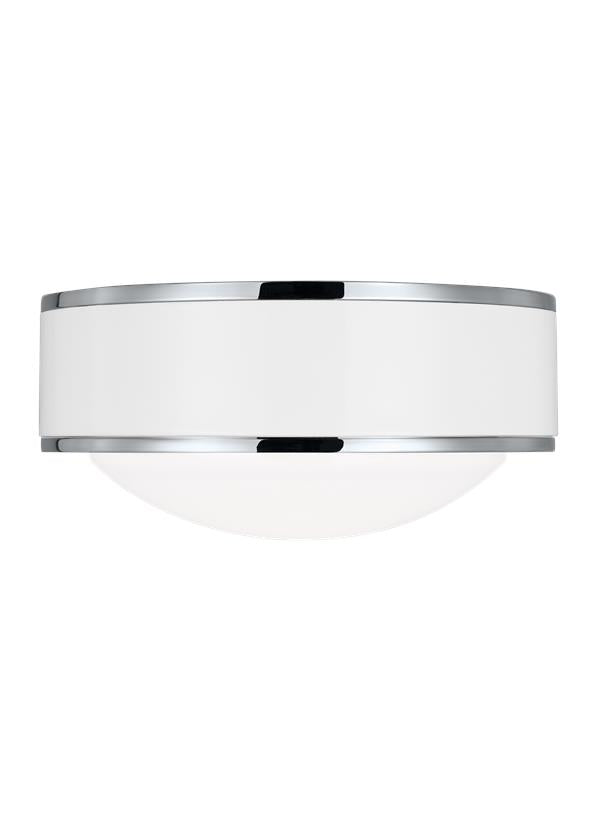 Visual Comfort Studio kate spade new york Monroe LED Flush Mount in Polished Nickel KSF1061PNGW