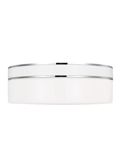 Visual Comfort Studio kate spade new york Monroe Large Flush Mount in Polished Nickel KSF1072PNGW