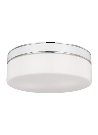 Visual Comfort Studio kate spade new york Monroe Large Flush Mount in Polished Nickel KSF1072PNGW