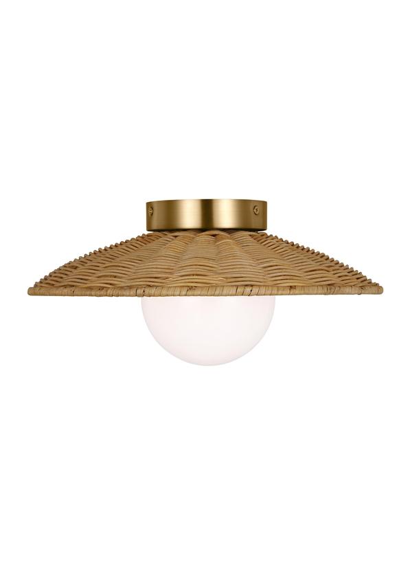 Visual Comfort Studio kate spade new york Mari Medium Flush Mount in Burnished Brass KSF1091BBS