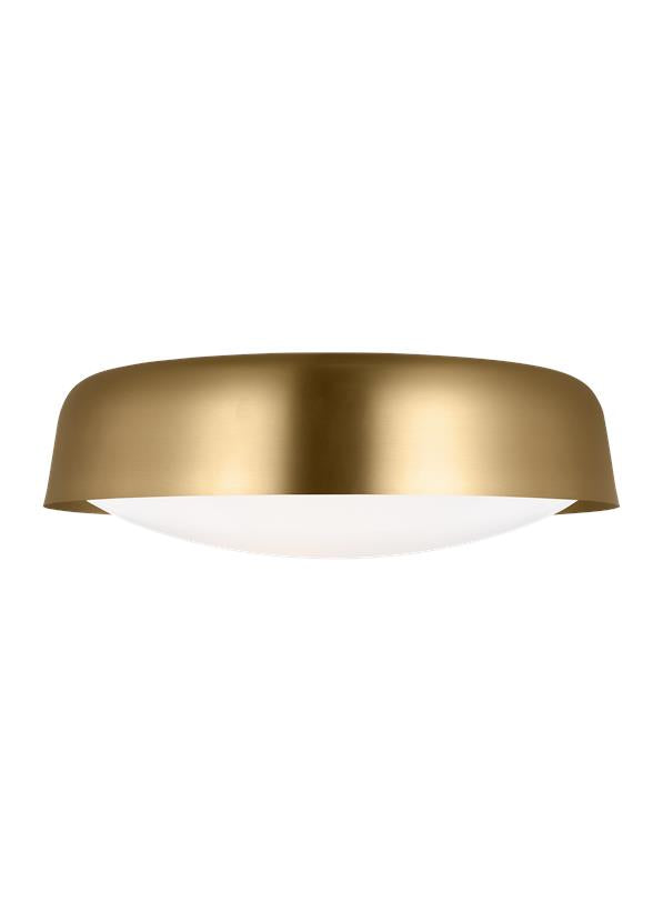 Visual Comfort Studio kate spade new york Draper Large Flush Mount in Burnished Brass KSF1102BBS