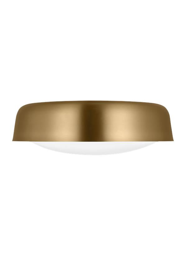 Visual Comfort Studio kate spade new york Draper Large Flush Mount in Burnished Brass KSF1102BBS