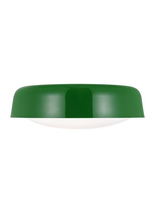 Visual Comfort Studio kate spade new york Draper Large Flush Mount in Green KSF1102GRN