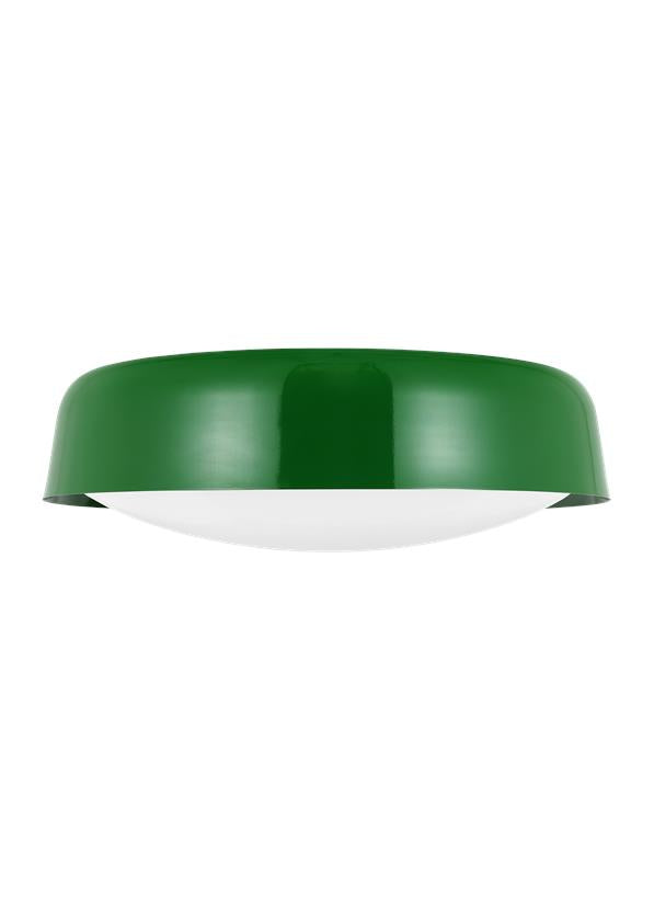 Visual Comfort Studio kate spade new york Draper Large Flush Mount in Green KSF1102GRN