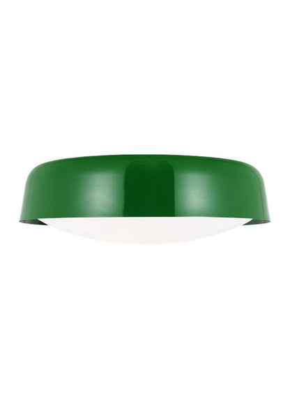 Visual Comfort Studio kate spade new york Draper Large Flush Mount in Green KSF1102GRN