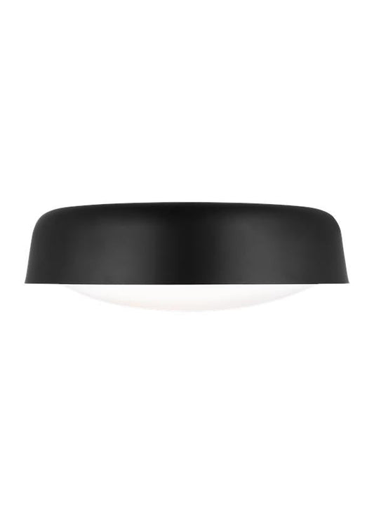 Visual Comfort Studio kate spade new york Draper Large Flush Mount in Midnight Black KSF1102MBK