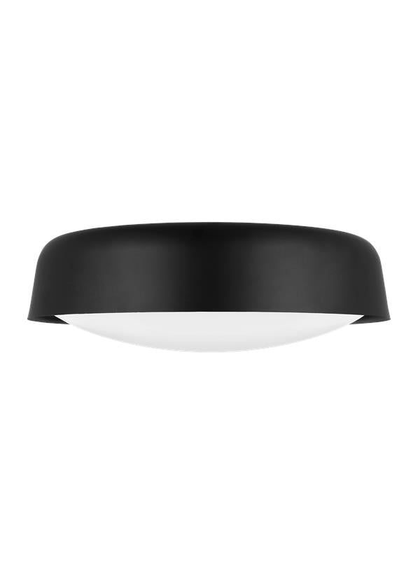 Visual Comfort Studio kate spade new york Draper Large Flush Mount in Midnight Black KSF1102MBK