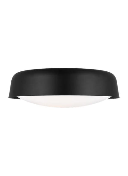 Visual Comfort Studio kate spade new york Draper Large Flush Mount in Midnight Black KSF1102MBK