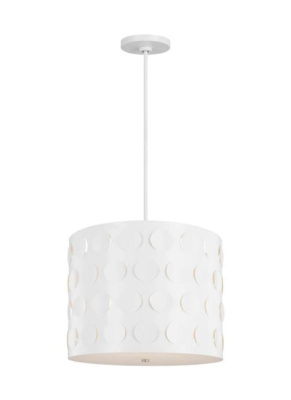 Visual Comfort Studio kate spade new york Dottie Large Pendant in Matte White KSP1003MWT