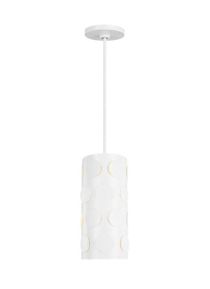 Visual Comfort Studio kate spade new york Dottie Small Pendant in Matte White KSP1011MWT