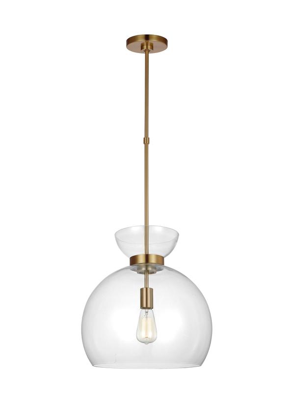 Visual Comfort Studio kate spade new york Londyn Round Pendant in Burnished Brass with Clear Glass KSP1021BBSCG