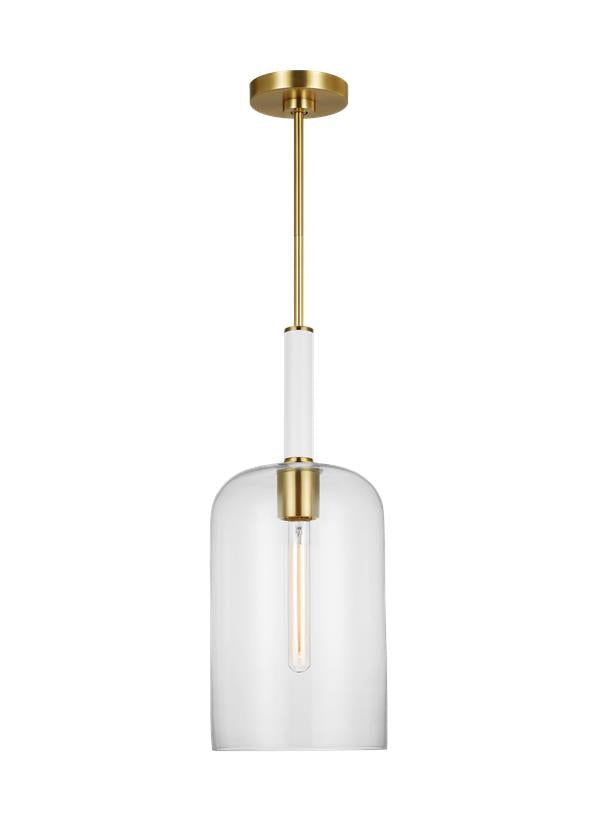 Visual Comfort Studio kate spade new york Monroe Cylinder Pendant in Burnished Brass KSP1051BBSGW