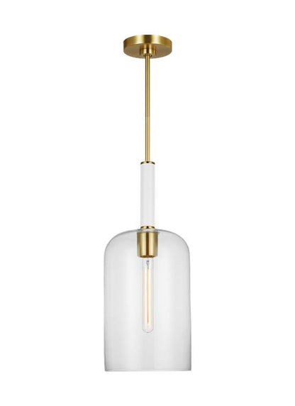 Visual Comfort Studio kate spade new york Monroe Cylinder Pendant in Burnished Brass KSP1051BBSGW