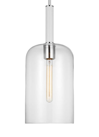 Visual Comfort Studio kate spade new york Monroe Cylinder Pendant in Polished Nickel KSP1051PNGW