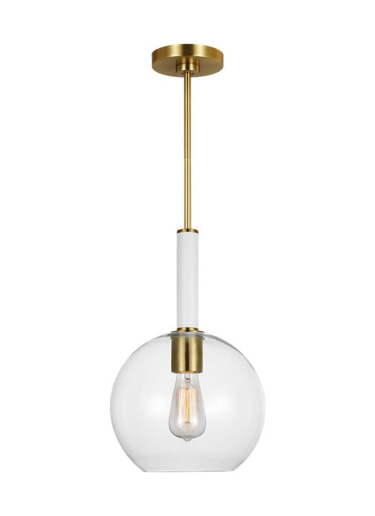 Visual Comfort Studio kate spade new york Monroe Round Pendant in Burnished Brass KSP1061BBSGW