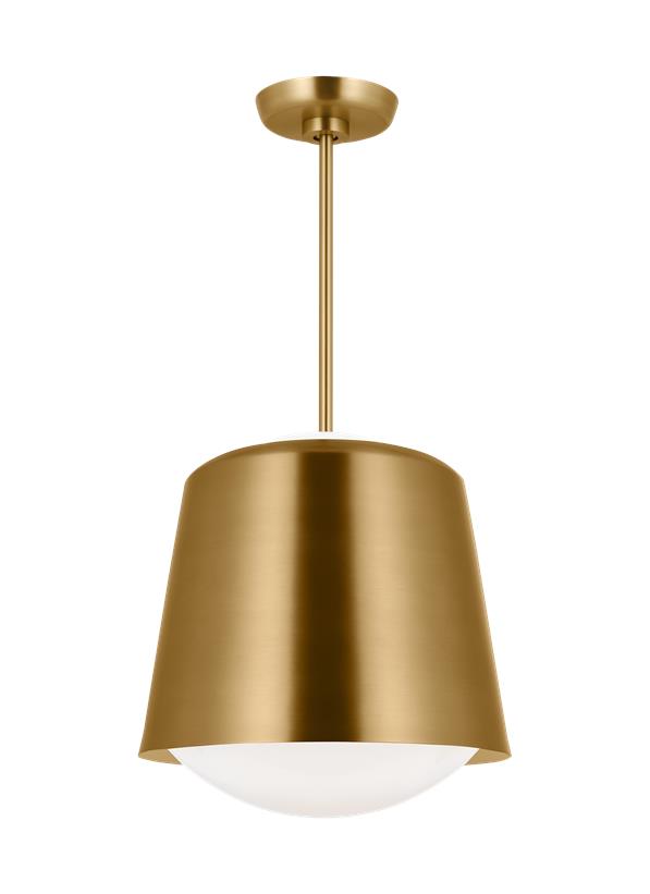 Visual Comfort Studio kate spade new york Draper Small Pendant in Burnished Brass KSP1141BBS