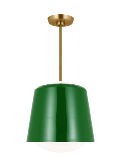 Visual Comfort Studio kate spade new york Draper Small Pendant in Green KSP1141GRN