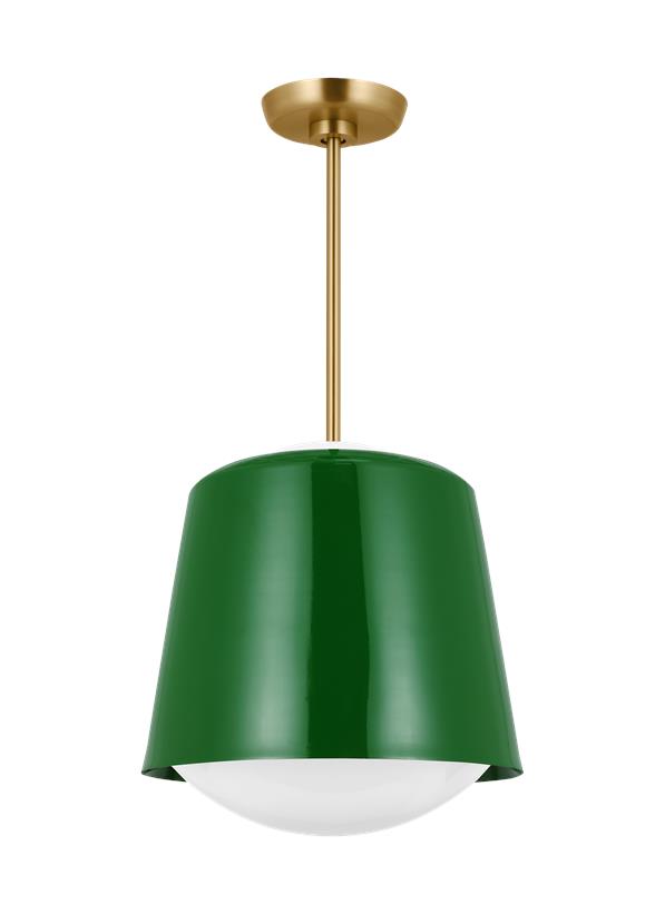 Visual Comfort Studio kate spade new york Draper Small Pendant in Green KSP1141GRN