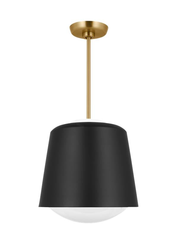 Visual Comfort Studio kate spade new york Draper Small Pendant in Midnight Black KSP1141MBK