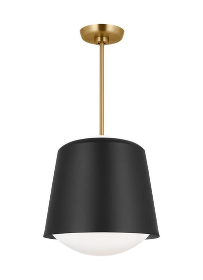 Visual Comfort Studio kate spade new york Draper Small Pendant in Midnight Black KSP1141MBK