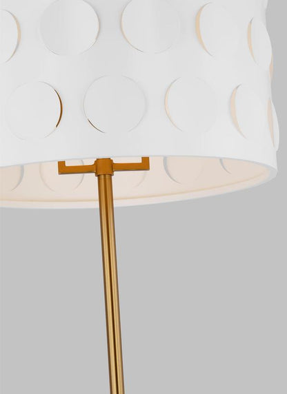 Visual Comfort Studio kate spade new york Dottie Floor Lamp in Burnished Brass KST1011BBS1