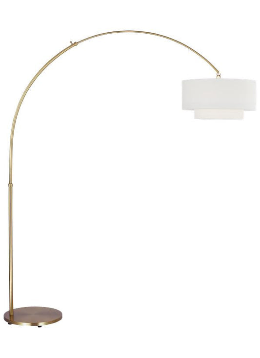 Visual Comfort Studio kate spade new york Sawyer Floor Lamp in Burnished Brass KST1031BBS1