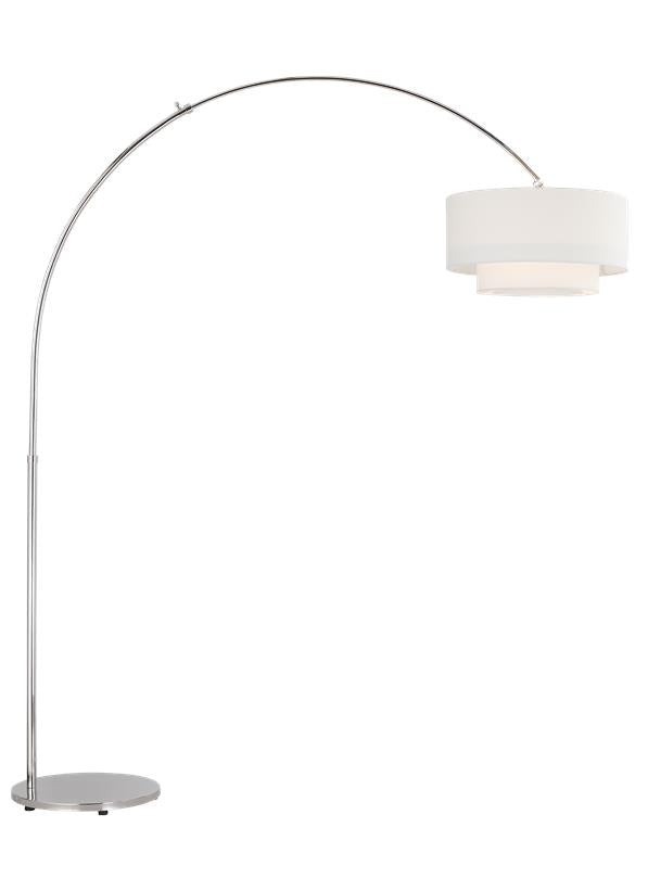 Visual Comfort Studio kate spade new york Sawyer Floor Lamp in Polished Nickel KST1031PN1