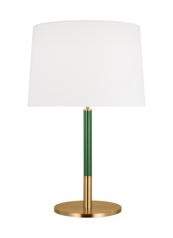 Visual Comfort Studio kate spade new york Monroe Medium Table Lamp in Burnished Brass KST1041BBSGRN1