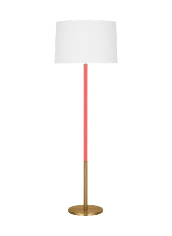 Visual Comfort Studio kate spade new york Monroe Large Floor Lamp in Burnished Brass KST1051BBSCRL1