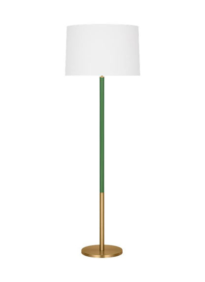 Visual Comfort Studio kate spade new york Monroe Large Floor Lamp in Burnished Brass KST1051BBSGRN1